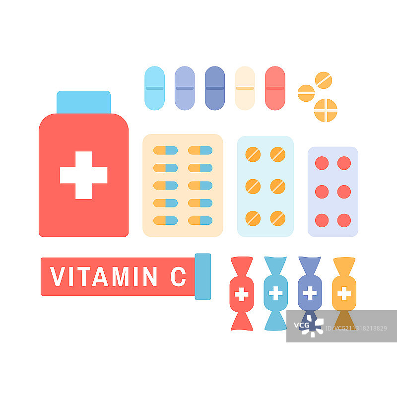医药药品药房医院图标集图片素材