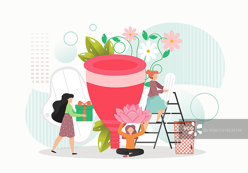 月经期女性卫生棉条图片素材