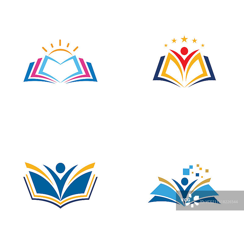 书籍教育图标模板图片素材