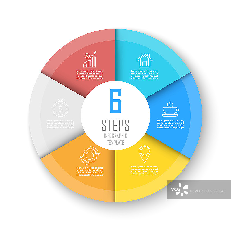 可用作图表的圆形信息图模板图片素材