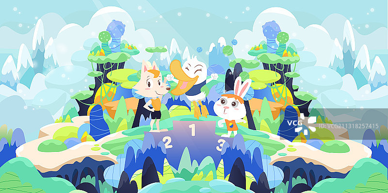 森林运动会图片素材