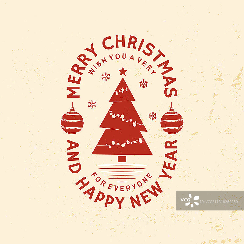 圣诞快乐新年印章贴纸图片素材