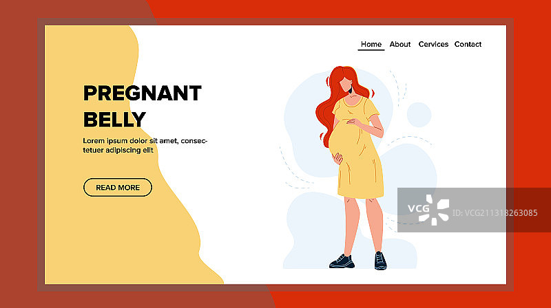 抚摸孕妇腹部的年轻女子图片素材