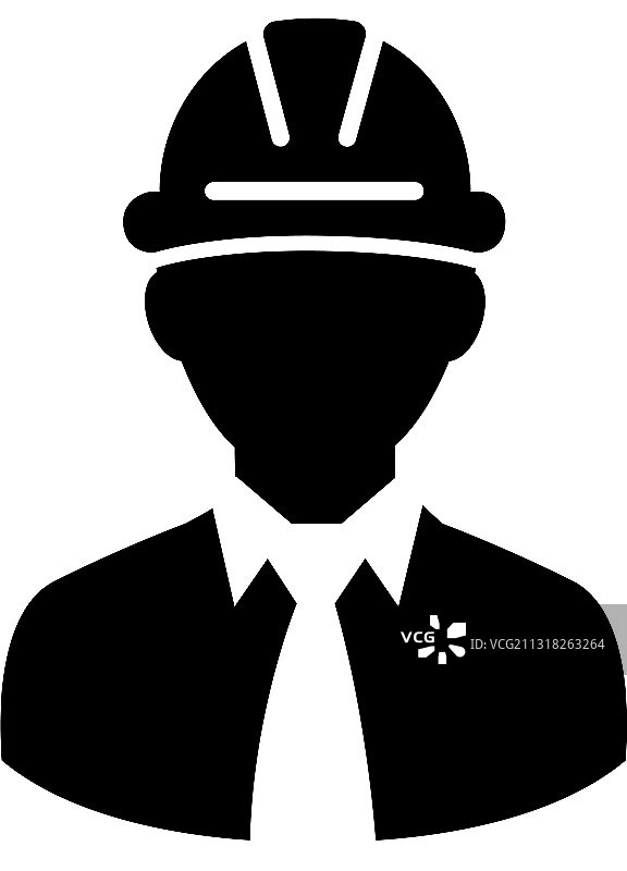 戴头盔的建筑工人头像图标图片素材