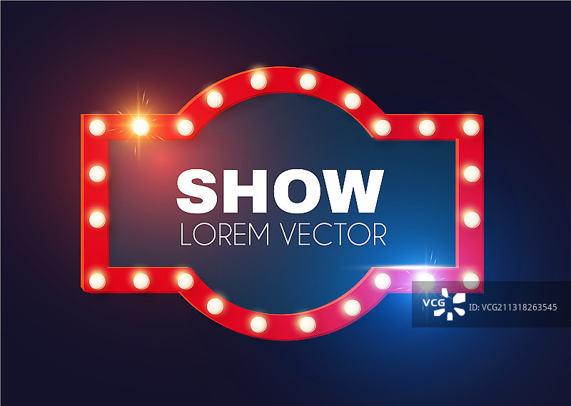 复古灯光效果banner图片素材