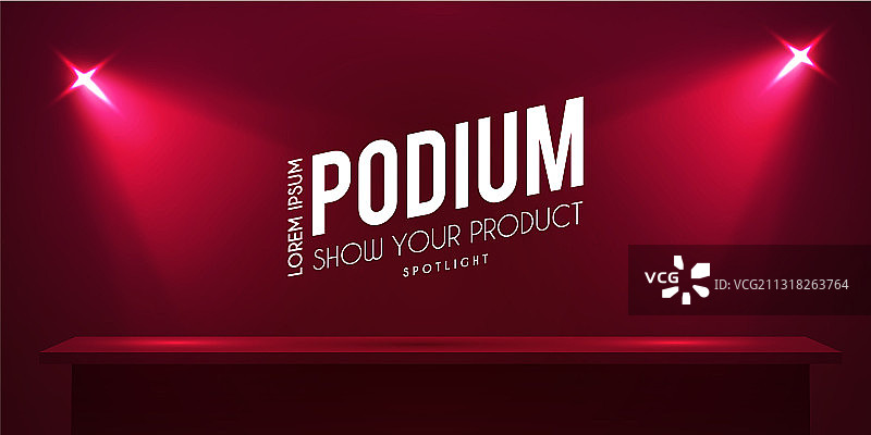聚光灯展示台图片素材