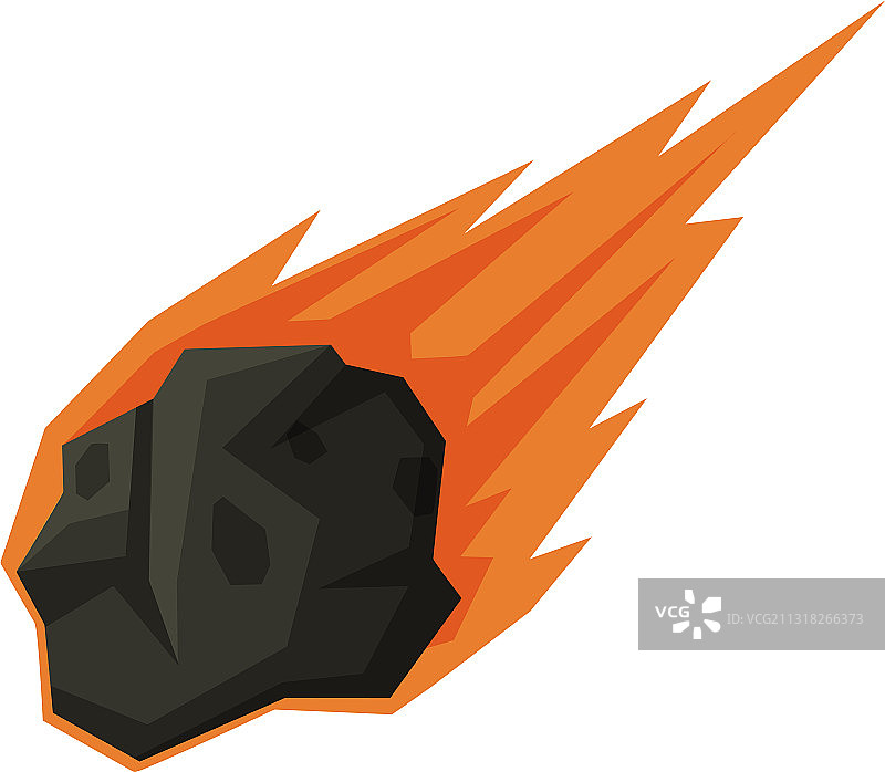 飞行的燃烧陨石太空宇宙图片素材