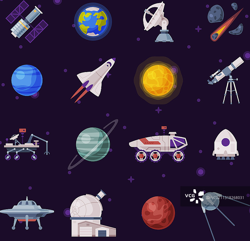 宇宙探索空间物体合集图片素材