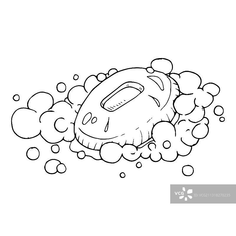 带泡沫和气泡的肥皂图标图片素材