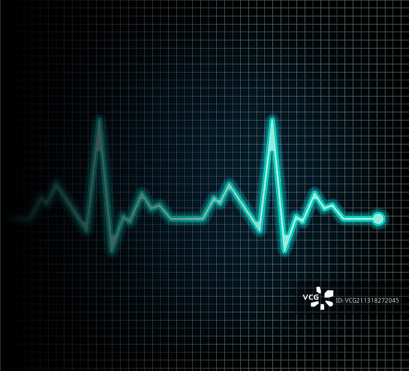 背景上的心电图线图片素材