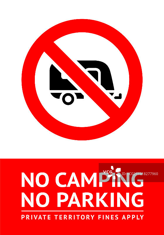 禁止露营时尚海报（可打印）图片素材
