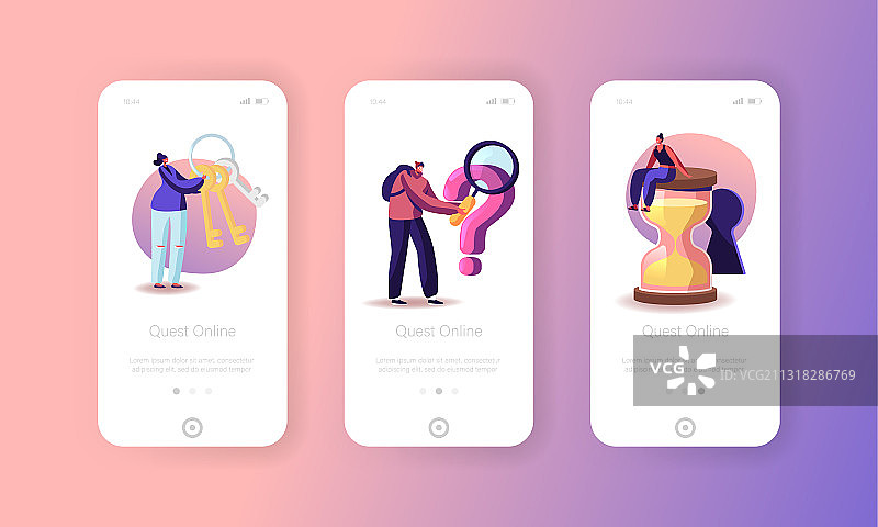 人物密室逃脱谜题手机应用页面图片素材