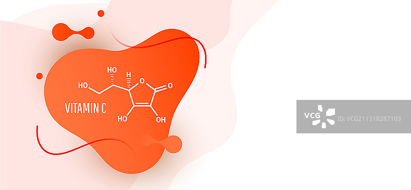 维生素C化学结构公式图片素材