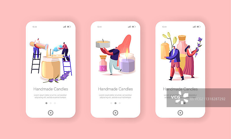 手工蜡烛制作创意App图片素材