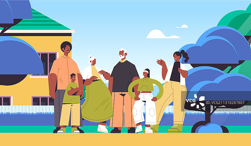 快乐的非洲裔美国家庭图片素材