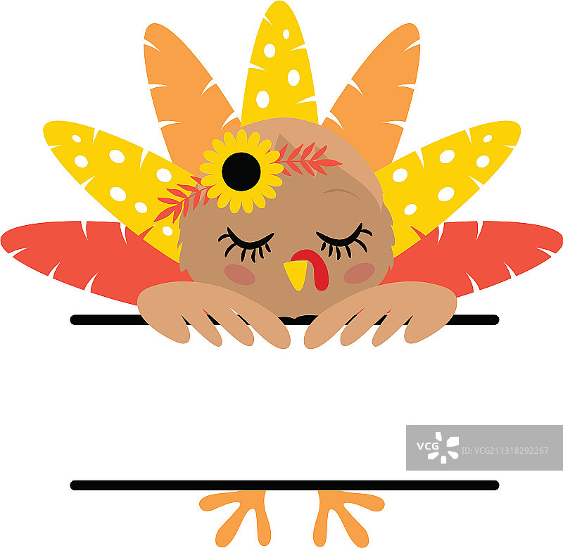 感恩节背景与快乐火鸡图片素材