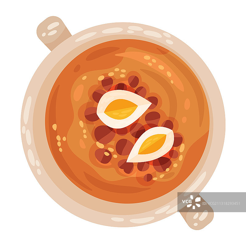 西班牙风味豆类鸡蛋汤图片素材
