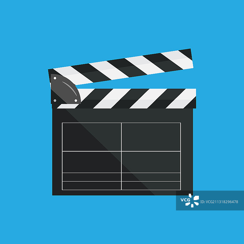 扁平风格电影场记板图片素材
