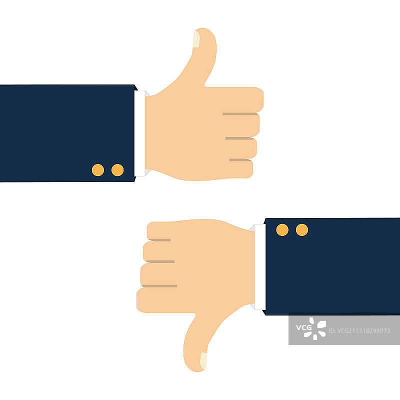 点赞和差评符号图标图片素材