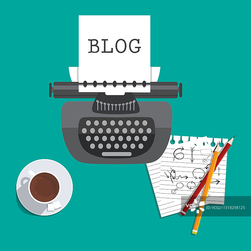 独立复古打字机设备图片素材