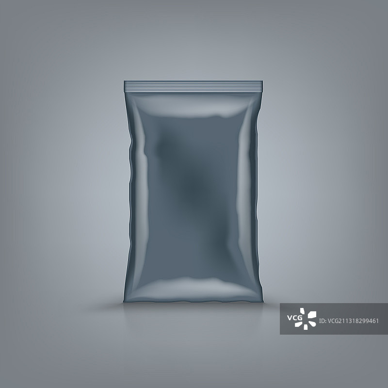 3D竖版密封塑料箔袋图片素材