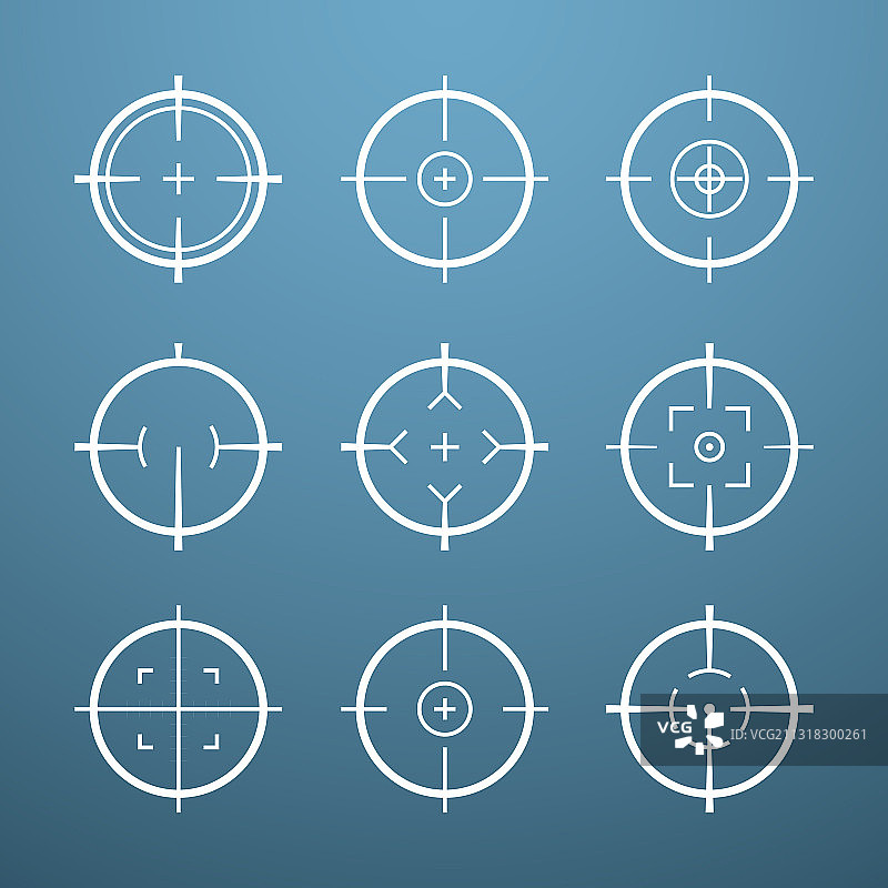 目标瞄准图标军事准星图片素材