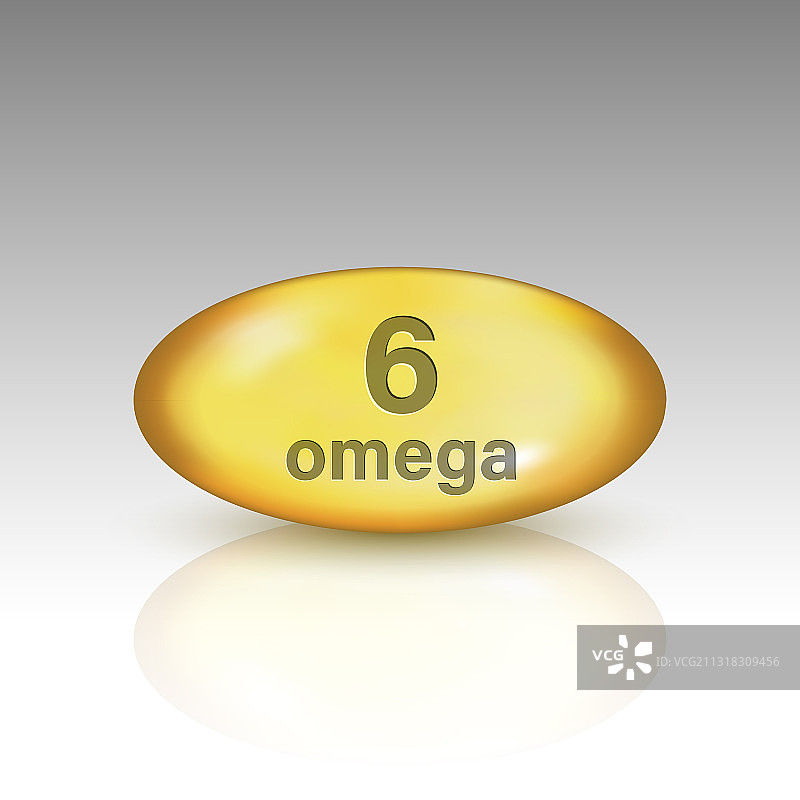 Omega 6 维生素滴剂药丸图片素材