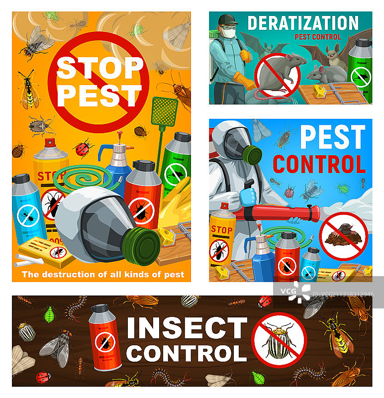 虫害控制海报消毒服务图片素材