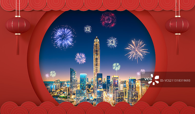 深圳新年春节元宵节场景图片素材