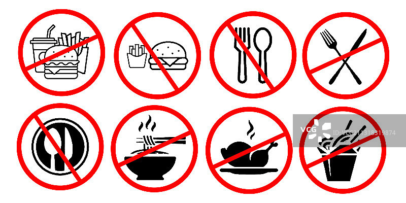 禁止饮食标志图片素材