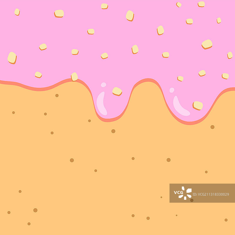 融化的草莓奶油脆饼图片素材