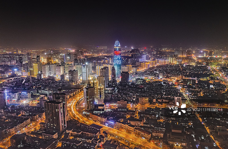 山东省济南市市中区夜景图片素材