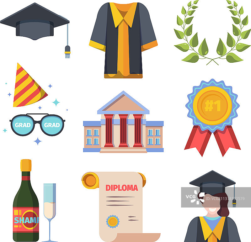 教育机构毕业套装图片素材