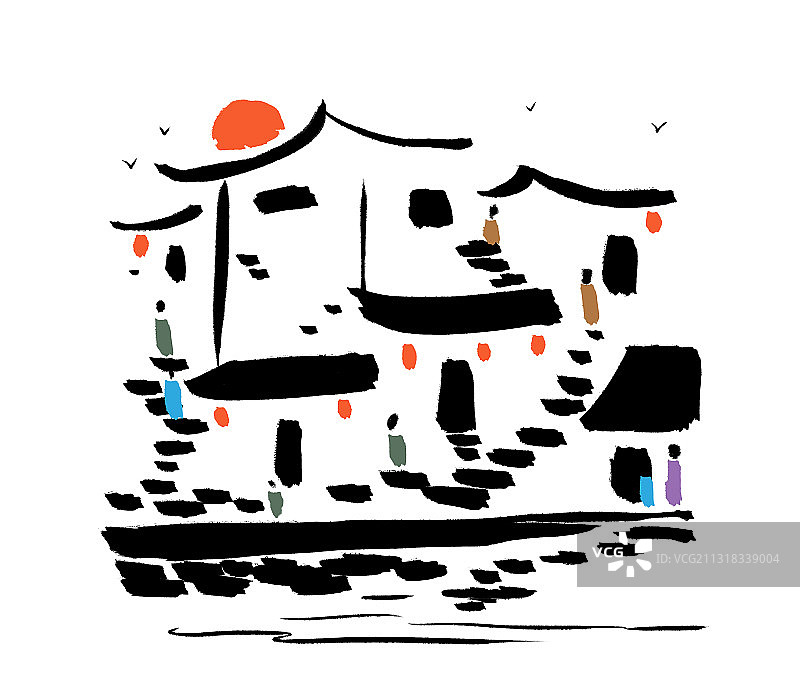 江南乡村文化风景图片素材