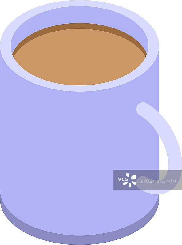 自理咖啡杯图标2.5D风格图片素材