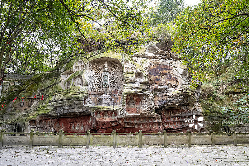 四川省泸县玉蟾山摩崖造像图片素材