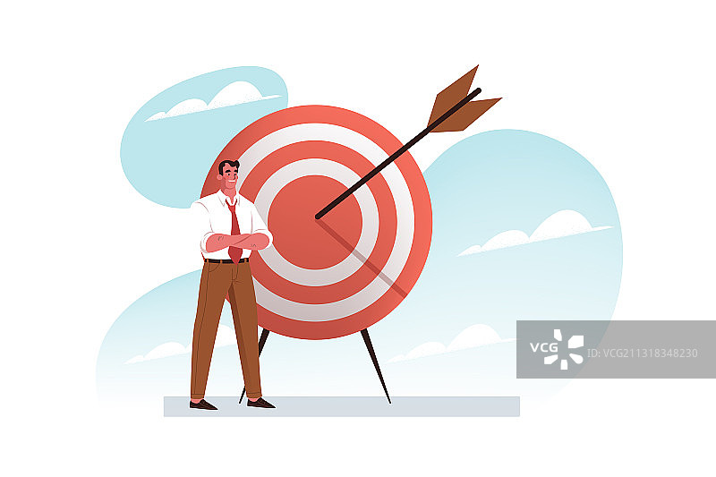 目标成就商业成功概念图片素材