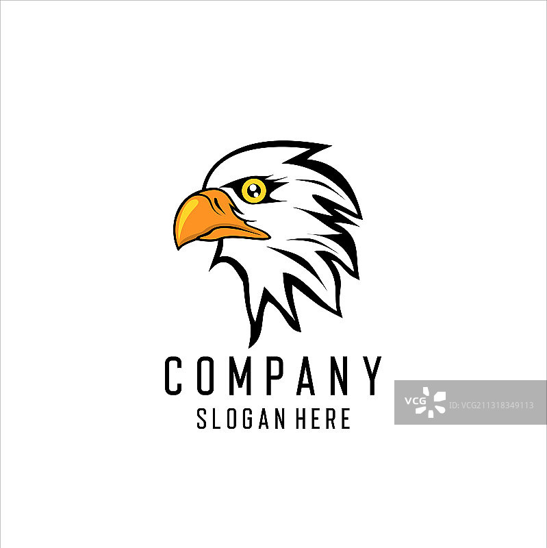 简约雄鹰头部标志图片素材