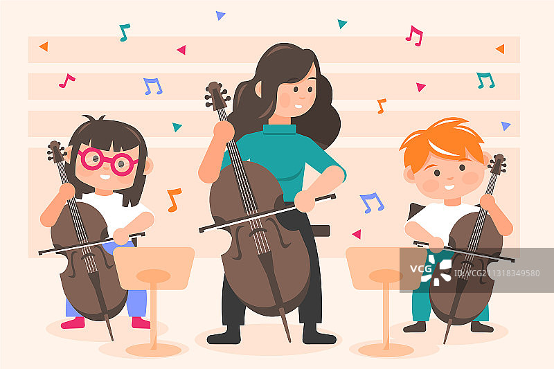 音乐管弦乐队演奏概念图片素材