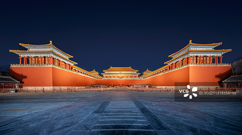 故宫午门夜景图片素材