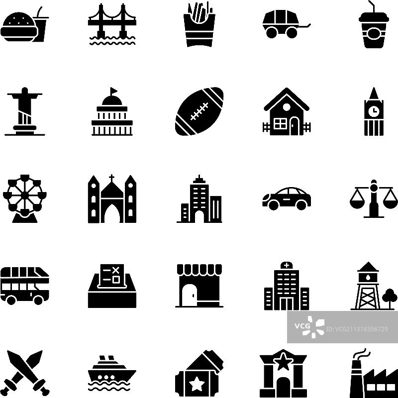 美国文化地标符号图标图片素材