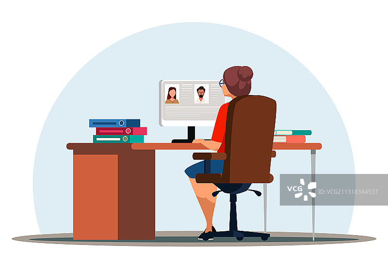 在线搜索候选人的人力资源经理图片素材