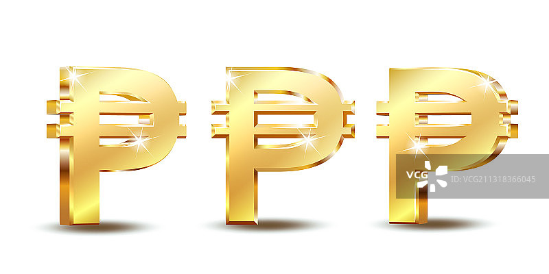 菲律宾比索货币符号金色钱币标志图片素材