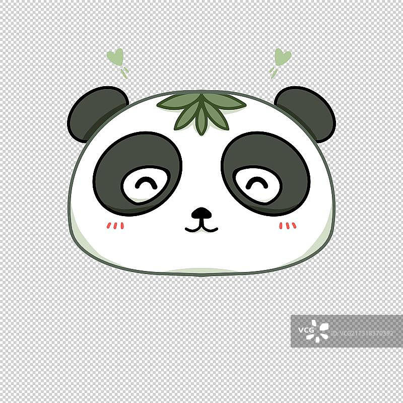 IP形象表情包吉祥物可爱熊猫设计开心图片素材