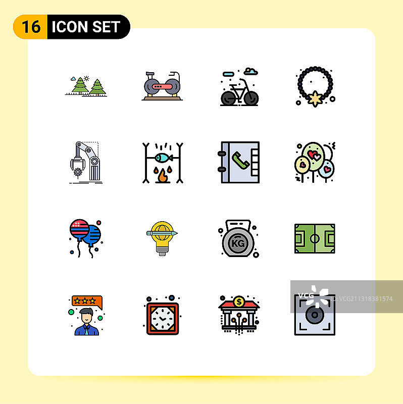 在网格上设置16条平色填充线图片素材