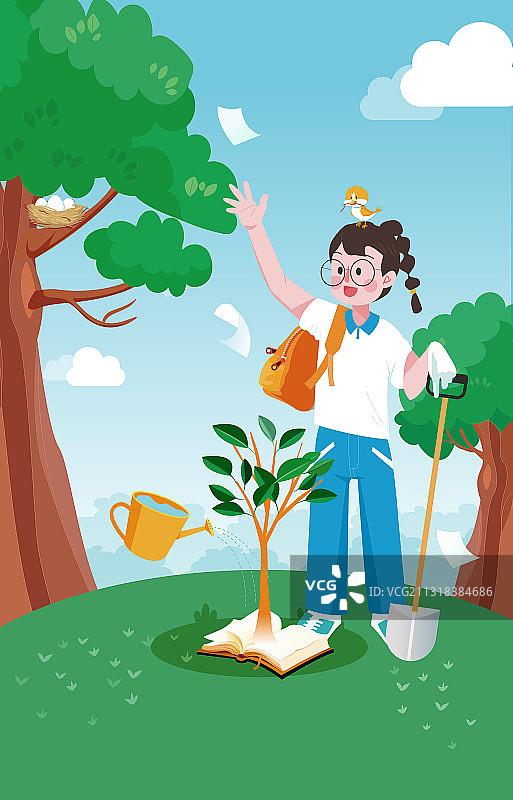 植树节图片素材