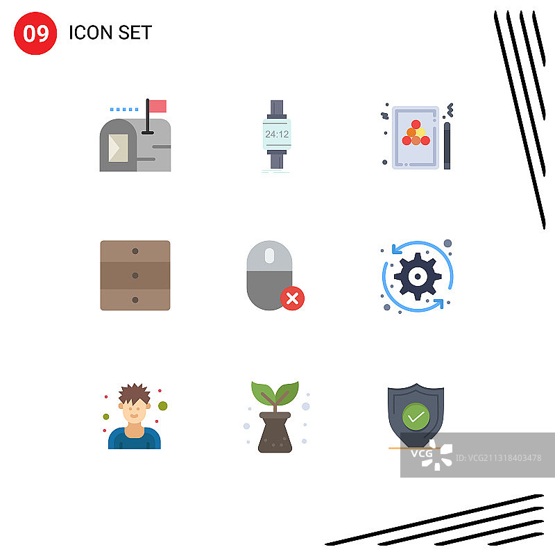 9 .主题平色和可编辑的符号图片素材