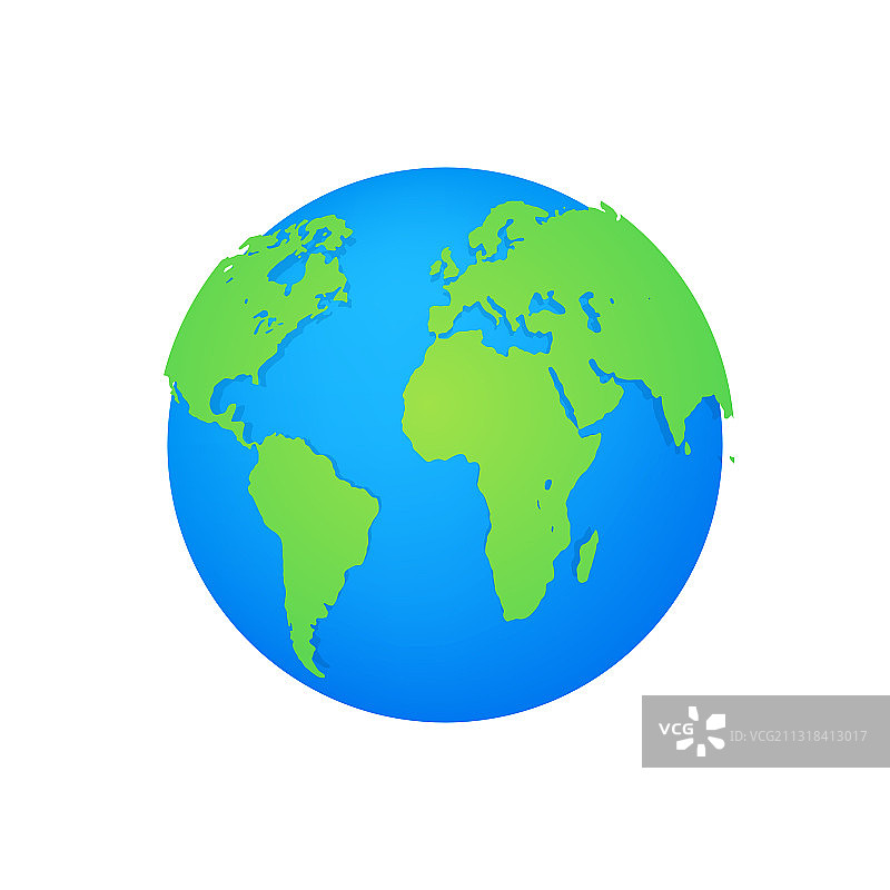 白色背景上的地球仪图片素材