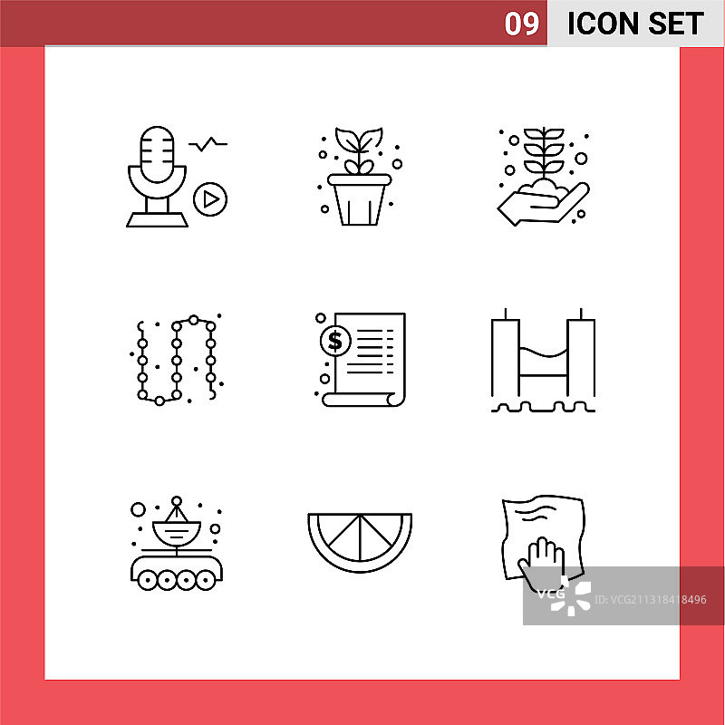 9 .适用于网页和手机的通用大纲图片素材