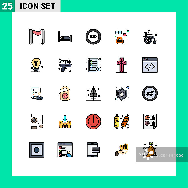 设置25商业填充线平面颜色包图片素材